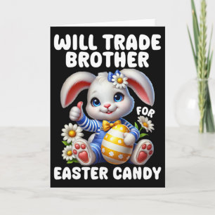 Tarjeta Intercambiaré Hermano Por Caramelo De Pascua Herma
