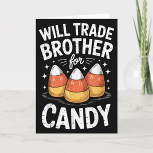 Tarjeta Intercambiaré Hermano Por Dulces De Halloween Chic