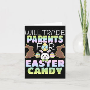Tarjeta Intercambiaré Padres Por Caramelo De Pascua Niños