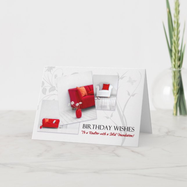 Tarjeta Interior blanco rojo de diversión de cumpleaños de (Anverso)