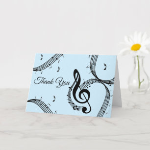 Tarjeta interior Blue Climactic G Clef Blank