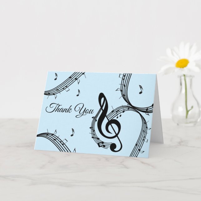 Tarjeta interior Blue Climactic G Clef Blank (Planta pequeña)