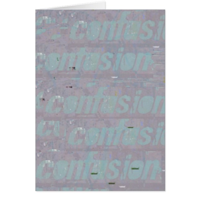 Tarjeta interior en blanco de confusión (Frente)