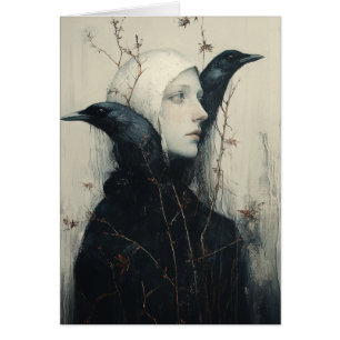 Tarjeta interior en blanco para la mujer negra