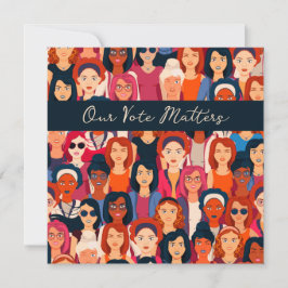 Tarjeta interna de voto en blanco para mujeres emp