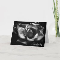 Tarjeta interna en blanco y negro Rosa de simpatía