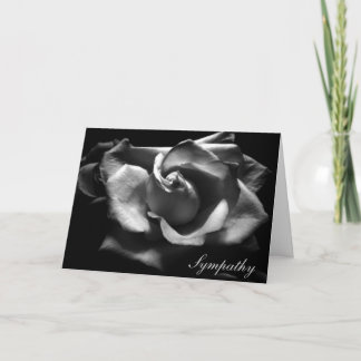 Tarjeta interna en blanco y negro Rosa de simpatía