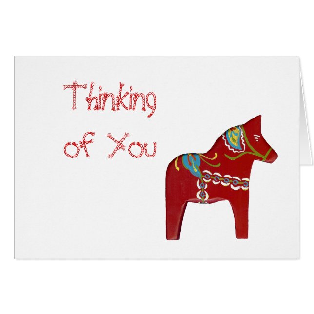 Tarjeta interna roja Dala Horse Blank (Anverso (Horizontal))