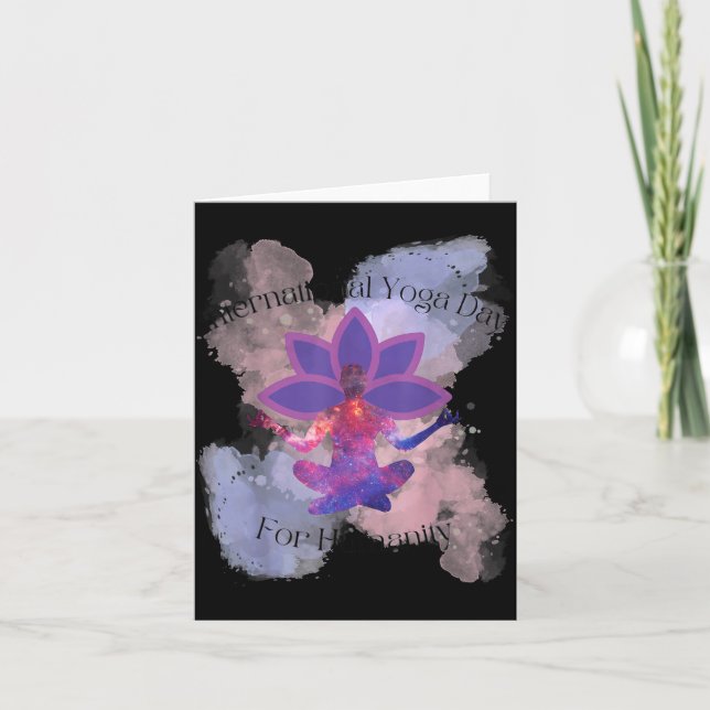 Tarjeta International Yoga Day For Humanity  (Anverso)