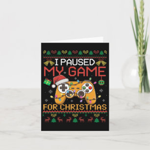 Tarjeta Interrumpir Mi Juego Navidades Gamer Xmas Controla