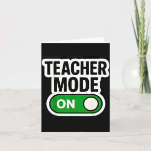 Tarjeta Interruptor de botón de modo de profesor activado 