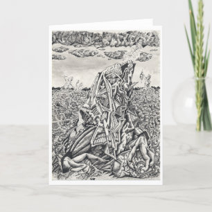 Tarjeta Intimidación, dibujo de tinta india