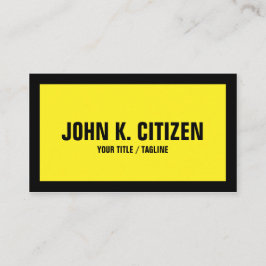 Tarjeta intrépida negra/del amarillo de visita