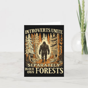 Tarjeta Introvertidos Divertidos Unanse en Nuestros Bosque