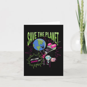 Tarjeta Invader Zim Earth Day Salvar El Planeta Para Que P