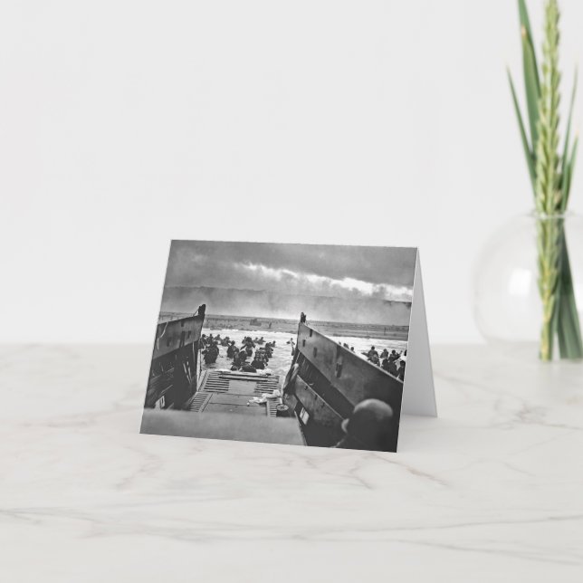 Tarjeta Invasión de Normandía en el día D - 1944 (Anverso)