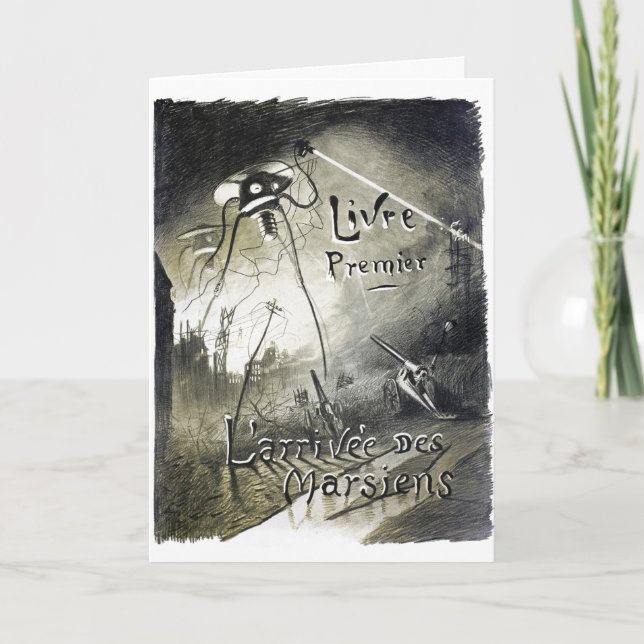 Tarjeta Invasión extranjera vintage guerra mundial de pelí (Anverso)