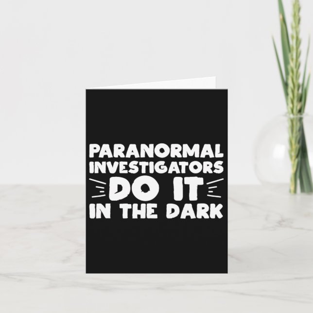 Tarjeta Investigadores Paranormales Lo Hacen En El Espírit (Anverso)