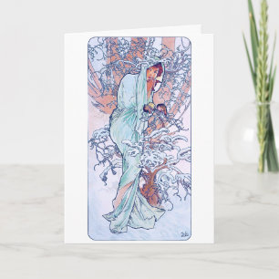 Tarjeta Invierno (Cuatro Estaciones), Alphonse Mucha