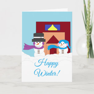 Tarjeta Invierno de nieve