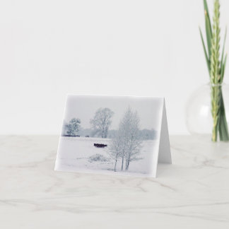 Tarjeta Invierno en el notecard del campo