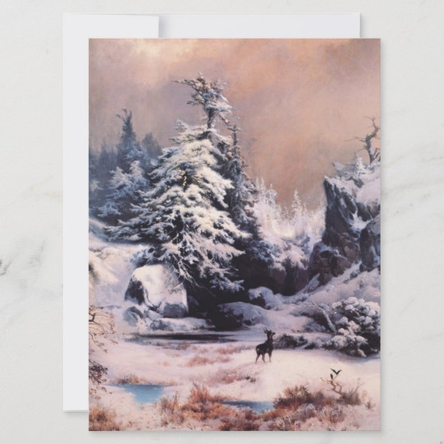 Tarjeta Invierno en las montañas rocosas (Anverso)