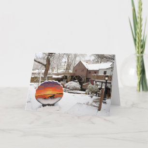 Tarjeta Invierno en Plimoth Grist Mill