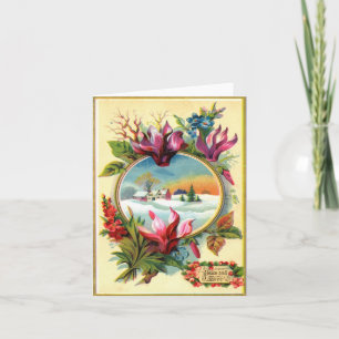 Tarjeta Invierno floral