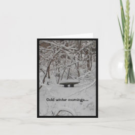 Tarjeta Invierno frío y café caliente