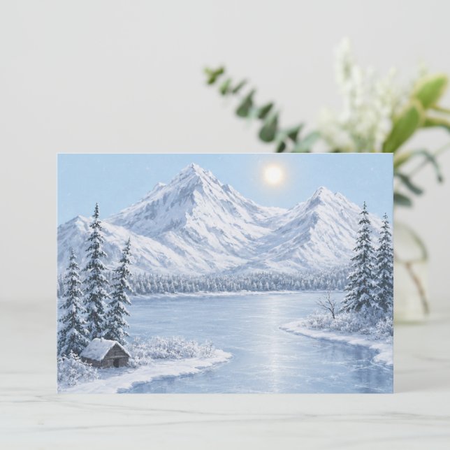Tarjeta Invierno helado  (Anverso de pie)