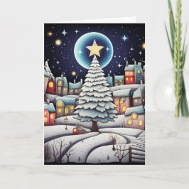 Tarjeta Invierno iluminado por la luna