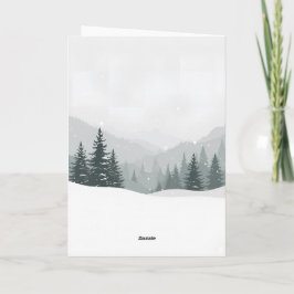 Tarjeta Invierno Pacífico – Diseño de Paisaje Mínimo