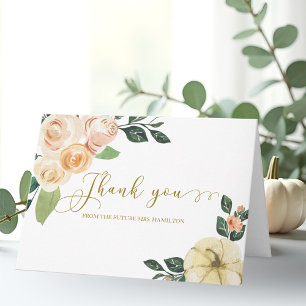 Tarjeta Invita de agradecimiento para baby shower floral d