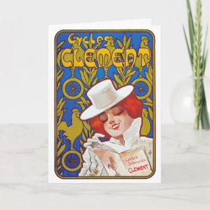 Tarjeta/ Invitación: Anuncio de bicicleta francés 