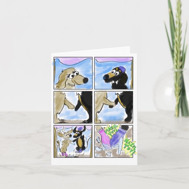 Tarjeta ¡Invitación de boda del Dachshund! (Anverso)