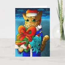 Invitado del gato del navidad