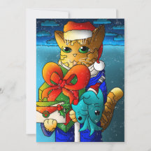 Invitado del gato del navidad