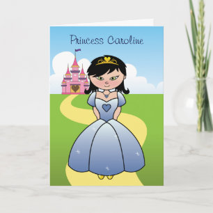 Tarjeta invitativa Princesa en azul