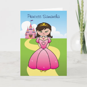 Tarjeta invitativa Princesa en partido rosa