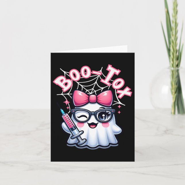 Tarjeta Inyector de enfermera Boo-tox Halloween Filler Bot (Anverso)