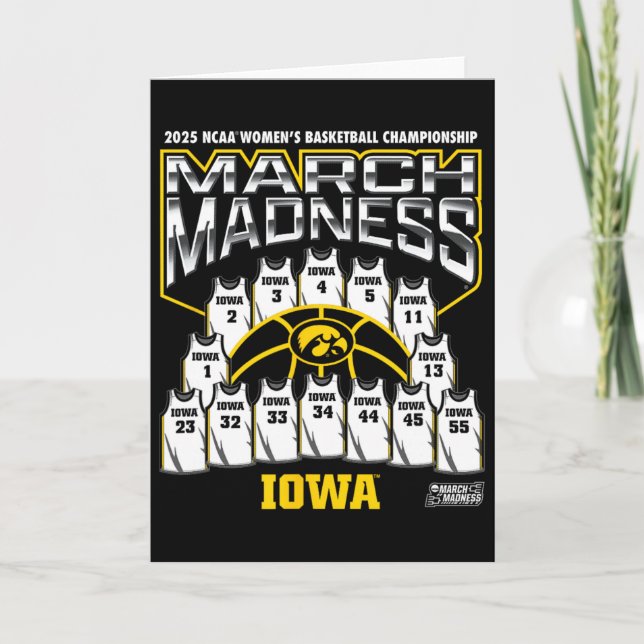 Tarjeta Iowa March Madness 2025 Women's Sketll Nil  (Anverso)