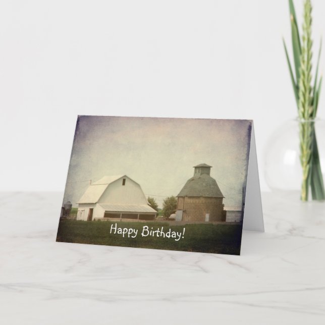 Tarjeta ¡Iowa que cultiva, feliz cumpleaños! (Anverso)