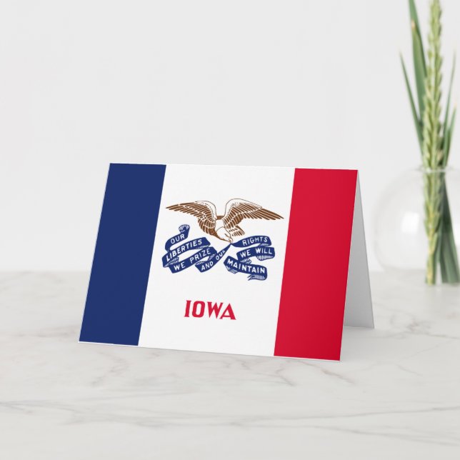 Tarjeta Iowan Flag, Flag of Iowa (Anverso)