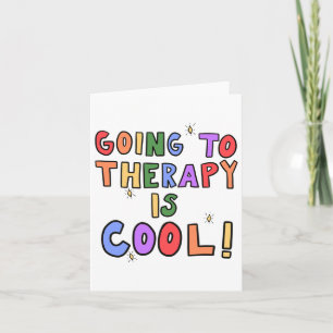 Tarjeta Ir a Terapia Es Genial Salud Mental Psicólogo Esco