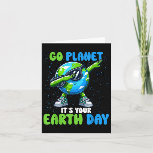 Tarjeta Ir al planeta es tu Día de la Tierra lindo Dabbing