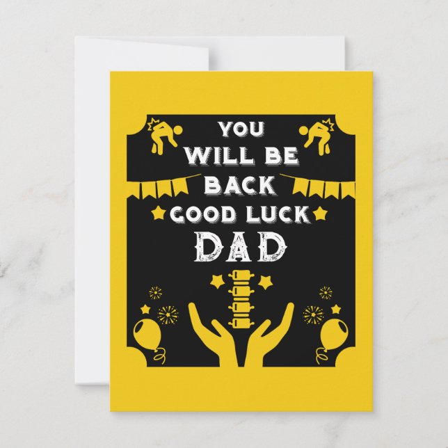 Tarjeta Ir bien después de la cirugía de espalda (Anverso)