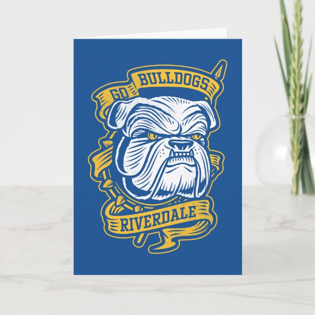 Tarjeta Ir Bulldoges - Banner de la mascota Riverdale (Anverso)