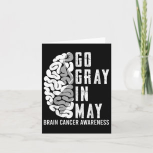 Tarjeta Ir Cinta Gris En Mayo Concienciación Sobre El Tumo