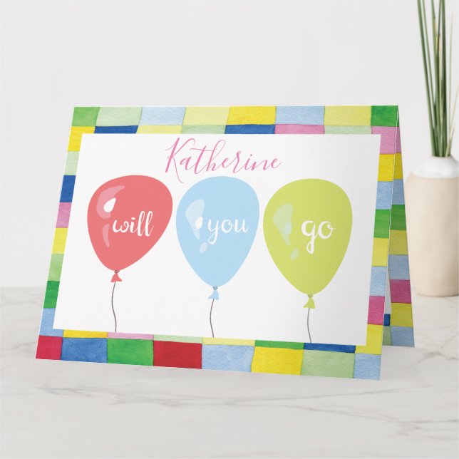 Tarjeta ¿Irás A La Propuesta De La Prom? (Anverso)