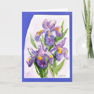 Tarjeta iris acuarela